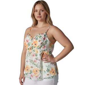 Torrid size 1 (1X-14/16) ❤NEW❤ Floral Chiffon Cami Babydoll Women's Blouse